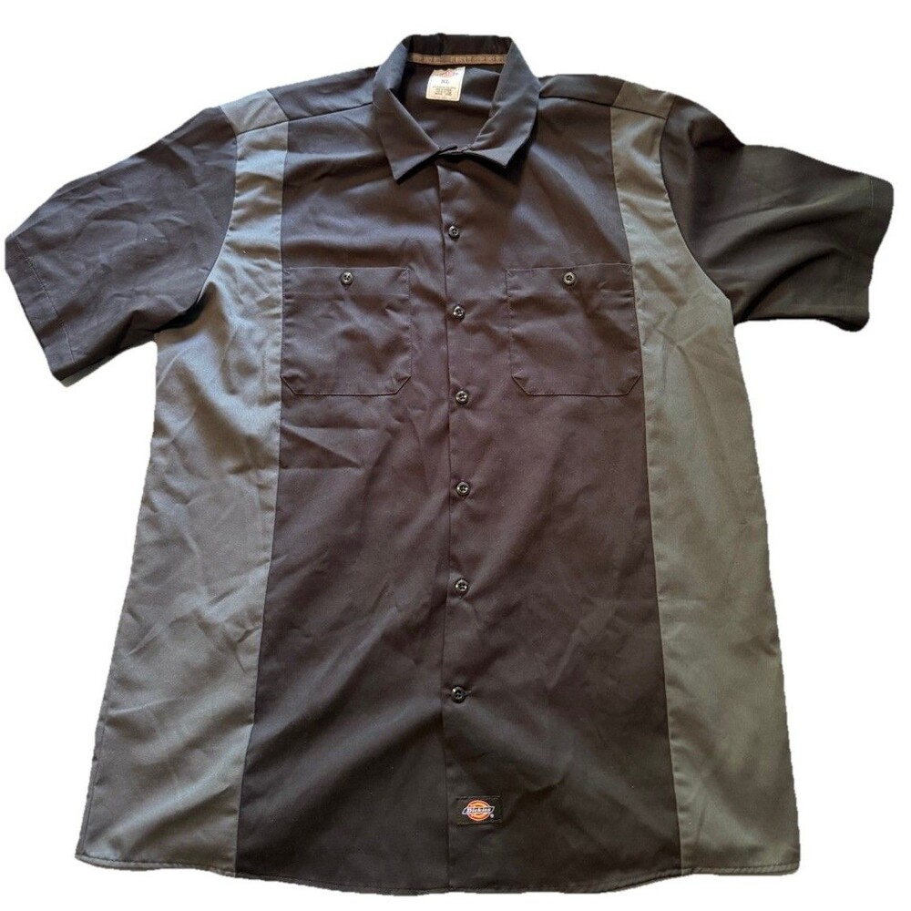 Dickies Two-Toned Twill Short Sleeve Work Shirt Size XL